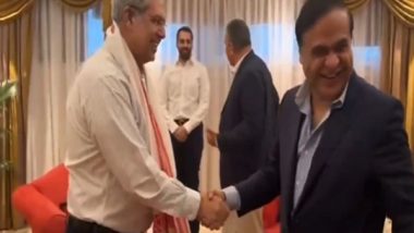 India News | Assam CM Himanta Sarma Meets Tata Trusts Chairman Noel Tata, Invites Him to 'Advantage Assam 2.0' Summit