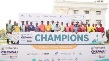 Business News | Gyan Babu and Senait Kefelegn Win the Freshworks Chennai Men's and Women's Full Marathon 2025 Powered by Chennai Runners