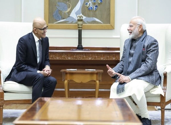 India News | PM Modi Meets Microsoft Chief Satya Nadella, Discusses Tech, Innovation, AI