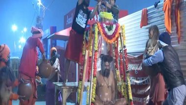 India News | Maha Kumbh: Naga Sadhu's Unique Hatha Yoga Captivates Devotees