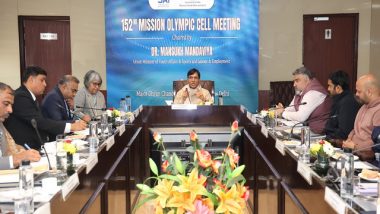 Sports News | Mansukh Mandaviya Chairs 152nd MOC Meeting to Begin Preparations for LA Olympics 2028