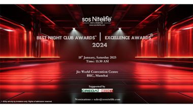 Business News | Get Ready for the Prestigious SOS Nitelife Excellence Awards and The Best Nightclub Awards 2024