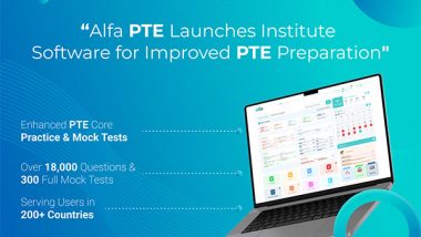 Business News | Alfa PTE Launches Institute Software for Improved PTE Preparation