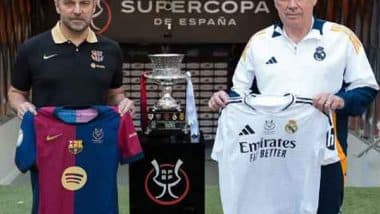 Sports News | El Clasico Showdown: Barcelona, Real Madrid Set for Supercopa De Espana 2025 Final in Jeddah