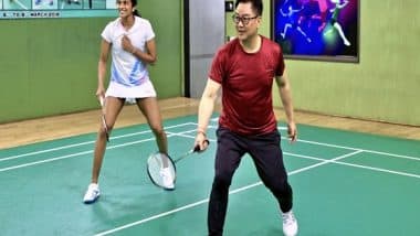 Sports News | Kiren Rijiju Plays Badminton with PV Sindhu, Venkata Datta; Highlights Fit India Movement