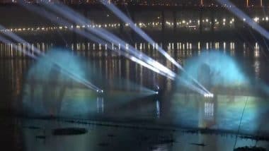 India News | 45 Minutes Water Laser Show Inaugurated at Prayagraj's Yamuna Ghat by Industrial Development Minister