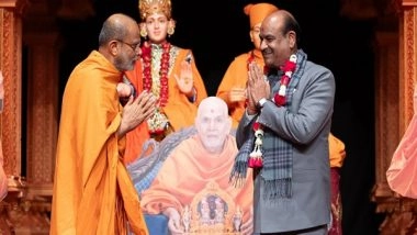 World News | LS Speaker Om Birla Visits BAPS Shri Swaminarayan Temple in London
