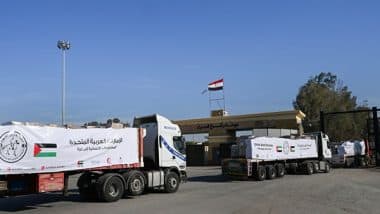 World News | Three Emirati Convoys Reach Gaza in One Week Loaded with Relief, Medical Aid