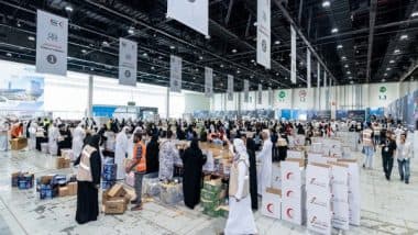 World News | 'UAE Stands with Lebanon' Campaign Concludes After Collecting Around AED190 Million, 6000 Tonnes of Relief Materials