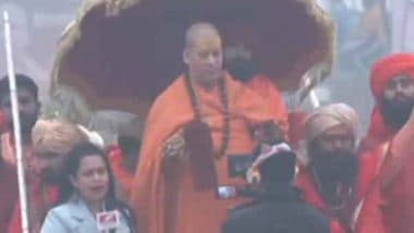 India News | Maha Kumbh: Swami Kailashanand Giri Leads Niranjani Akhara as First 'Amrit Snan' Begins