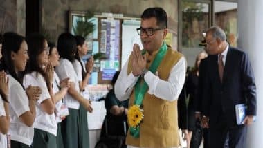 World News | Philippines: MoS External Affairs Pabitra Margherita Pays Tributes to Mahatma Gandhi, Meets Students