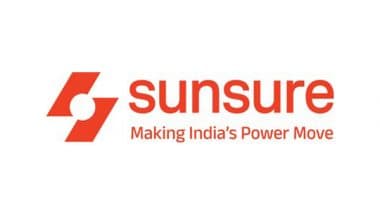 Business News | Sunsure Energy Secures INR 416.35 Crore Long-term Debt Finance from Aseem Infrastructure Finance Ltd for 150 MWp Open Access Solar Park in Maharashtra