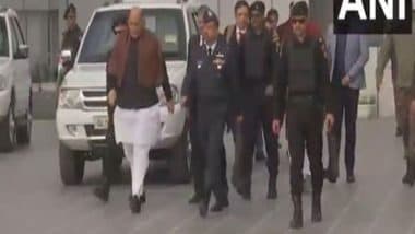 India News | Defence Minister Rajnath Singh Leaves for J-K's Akhnoor to Celebrate 'Veterans Day'