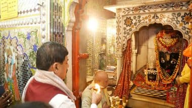 India News | MP CM Mohan Yadav Offers Prayers at Van Devi Mandir, Kamtanath Temple in Chitrakoot; Inspects Work of Ram Van Path