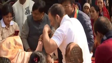 India News | Delhi Assembly Polls: Congress Leader Rahul Gandhi Campaigns in Rithala