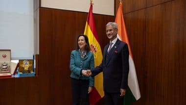 World News | EAM Jaishankar Meets Spanish Defense Minister; Discusses Regional, Global Issues