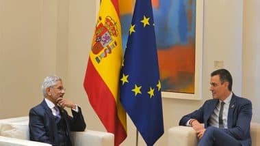 World News | EAM Jaishankar Meets Spanish President Pedro Sanchez in Madrid