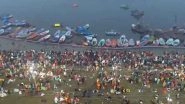 India News | Devotees Continue to Arrive at Triveni Sangam on Third Day of 45-Day Maha Kumbh Mela