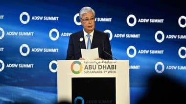 World News | Kazakhstan President Attends Abu Dhabi Sustainability Week, Highlights Global Issues