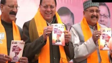 India News | Uttarakhand: CM Dhami Unveils BJP's 'Sankalp Patra' for Civic Polls