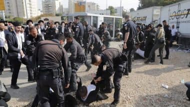 World News | Haredi Protesters Block Roads, Clash with Police over Army Draft