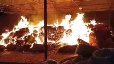 India News | Telangana: Fire Breaks out in Khammam Cotton Market; No Casualties Reported