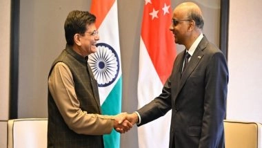 World News | Union Minister Piyush Goyal Meets Singapore President, Discusses Ways to Enhance Relations