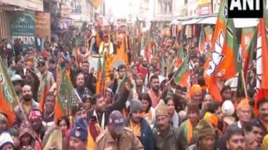 India News | Uttarakhand CM Dhami Leads Roadshow for BJP in Rudrapur for Local Body Elections