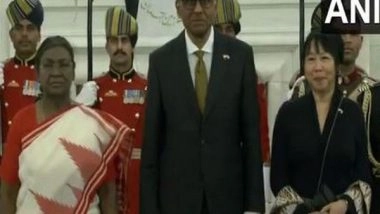 World News | President Murmu Hosts Singaporean Counterpart Tharman at Rashtrapati Bhavan