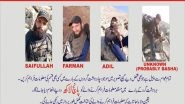 India News | J-K Police Releases Poster of 4 Active Terrorists in Kishtwar, Announces Reward
