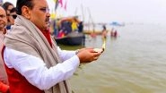 India News | Rajasthan CM Bhajan Lal Sharma Takes Holy Dip at Sangam on 7th Day of Maha Kumbh
