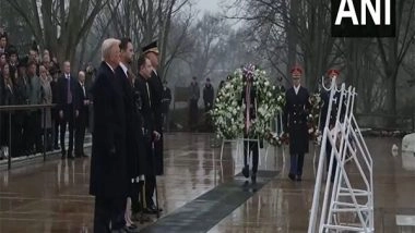 World News | President-elect Trump, VP-elect JD Vance Lay Wreath at Arlington Cemetery Ahead of Inauguration