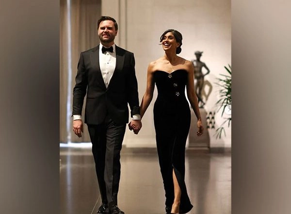 Entertainment News | US Vice President-elect JD Vance, Wife Usha Makes Stylish Appearance in Custom-designed Attire at VP's Dinner