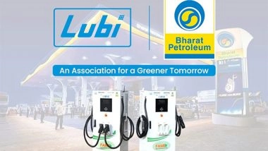 Business News | Lubi Industries LLP Bags BPCL Contract to Deliver 1400 Fast DC EV Chargers, Enhancing India's EV Network