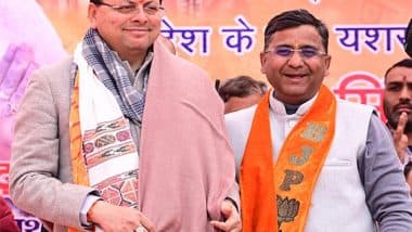 India News | CM Pushkar Singh Dhami Joins Roadshow to Support BJP Candidates in Uttarakhand Municipal Polls