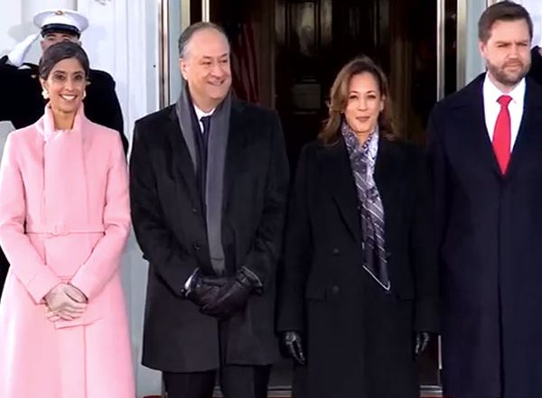 World News | Vice President-elect JD Vance, His Wife Received by Kamala Harris at White House