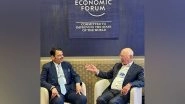 Business News | Maharashtra CM Devendra Fadnavis Meets WEF Founder, State's Pavilion Set for Record Investment