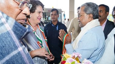 India News | Priyanka Gandhi, Mallikarjun Kharge Reach Belagavi to Attend 'Jai Bapu, Jai Bhim' Rally