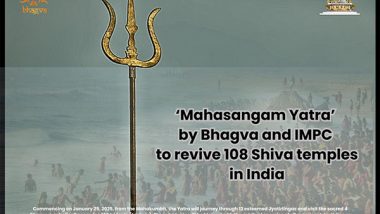 Business News | 'Mahasangam Yatra' by Bhagva and IMPC to Revive 108 Shiva Temples in India