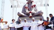 India News | Karnataka: Congress Chief Mallikarjun Kharge Unveils Mahatma Gandhi's Statue in Belagavi