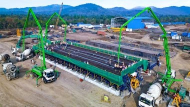 Business News | Bullet Train Project Casts Its First Full Span 40 Mtrs Box Girder for Maharashtra Section