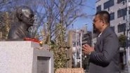 World News | Assam CM Himanta Biswa Sarma Pays Homage at Gandhi Statue in Tokyo