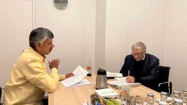 World News | Davos: Andhra CM Naidu Meets Bill Gates, Unilever Official, Cenmat CEO on Sidelines of WEF