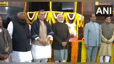 India News | PM Modi, His Cabinet Colleagues Pay Tribute to Netaji Subhas Chandra Bose  in Samvidhan Sadan