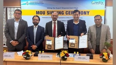 Business News | FIEO and Credlix Sign MoU to Empower Indian Exporters with Financial and Logistical Support