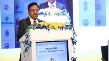India News | CEC Rajiv Kumar Sounds Caution Against Fake Narratives, Points to Role of Technology in Shaping Future of Elections