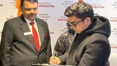 Business News | Maha Govt Signs MoU with Rural Enhancers for Rs 10,000 Crore Investment In World Economic Forum Summit in Davos, Switzerland