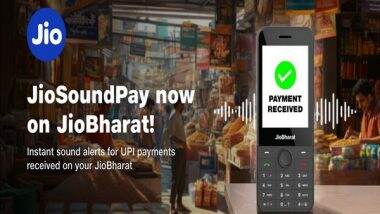 Business News | Jio Launches Free-for-life Sound-pay Feature on Jio Bharat Phone