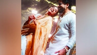 Entertainment News | Keerthy Suresh Shares Stunning Pics from Wedding Party with Hubby Antony Thattly