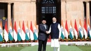 World News | PM Modi Meets Indonesian President Prabowo Subianto at Hyderabad House in Delhi